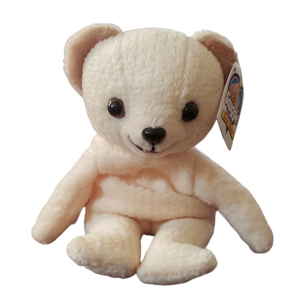 Vintage 1999 Snuggle Bean Bag Bear Plush Stuffed Toy 8”